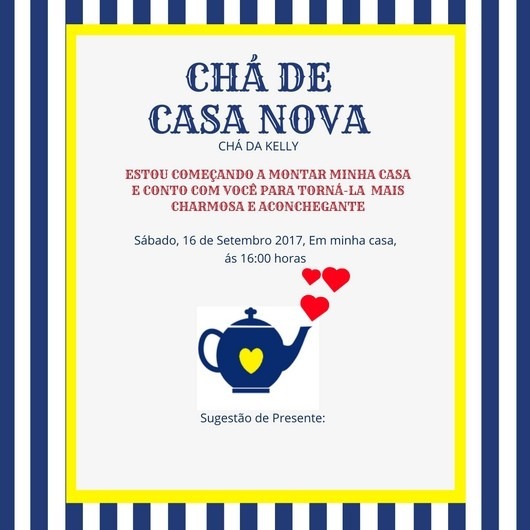 Convite Para Chá Convite Para Chá