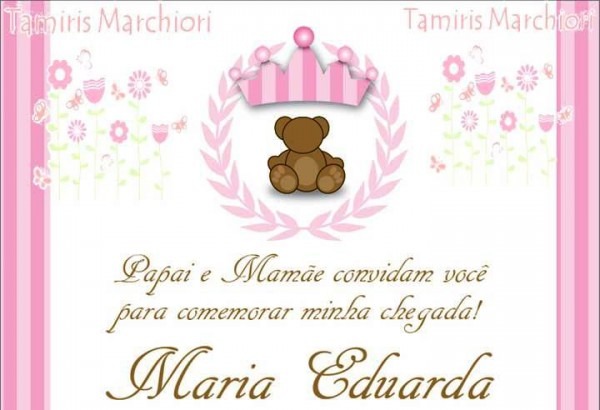 Detalhes Da Bellinha Convite Chá De Bebê Detalhes Da Bellinha Convite Chá De Bebê