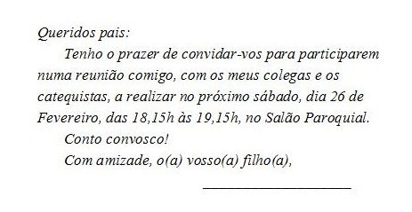 Convite Reunião Pais E Filhos Convite Reunião Pais E Filhos