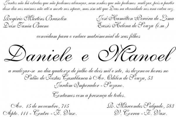 Convites Sugestão De Texto Casamento Convites Sugestão De Texto Casamento