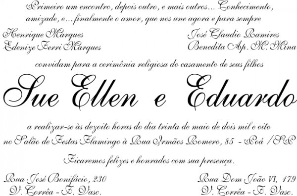 Convites Sugestão De Texto Casamento Convites Sugestão De Texto Casamento