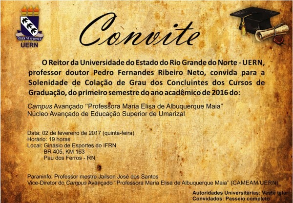 Convite ColaÃÃo De Grau Convite ColaÃÃo De Grau