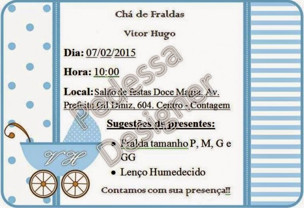 Pedessa Designer Chá De Fraldas Do Vitor Hugo Pedessa Designer Chá De Fraldas Do Vitor Hugo