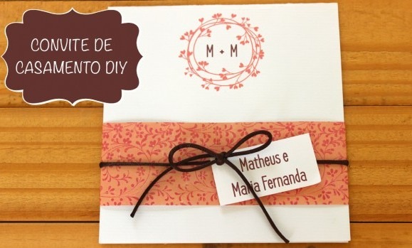 Convite De Casamento Faça Você Mesmo Diy Usando Papel De Scrapbook! Convite De Casamento Faça Você Mesmo Diy Usando Papel De Scrapbook!