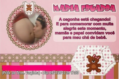 Cinthia, Thiago E Maria Eduarda Convite Do Chá De Bebê Da Duda Cinthia, Thiago E Maria Eduarda Convite Do Chá De Bebê Da Duda