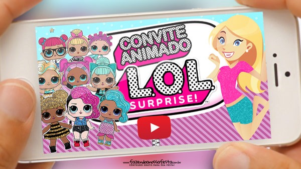 Convite Animado Virtual Lol Surprise GrÃ¡tis Para Baixar