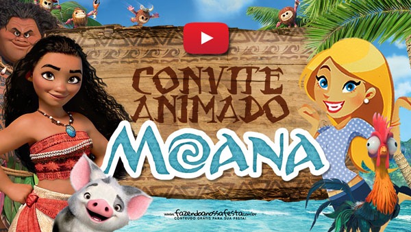 Convite Animado Virtual Moana Grátis Para Baixar Convite Animado Virtual Moana Grátis Para Baixar