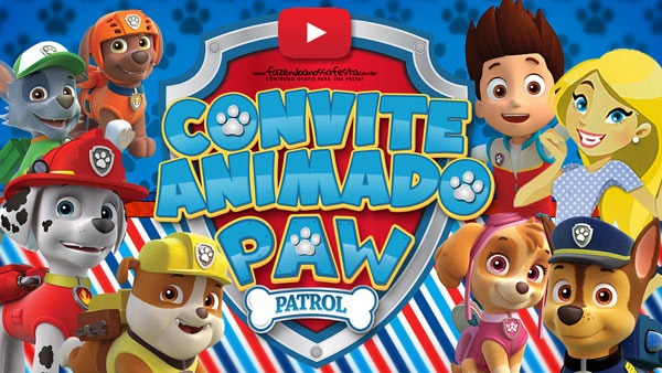 Convite Animado Virtual Patrulha Canina Grátis Para Baixar Convite Animado Virtual Patrulha Canina Grátis Para Baixar