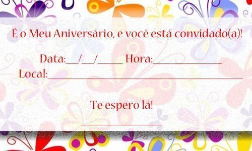 Convites De Aniversario Convites De Aniversario