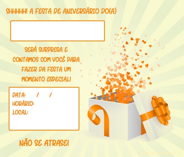 Convite Para Aniversário Surpresa 35 Modelos Para Surpreender Convite Para Aniversário Surpresa 35 Modelos Para Surpreender