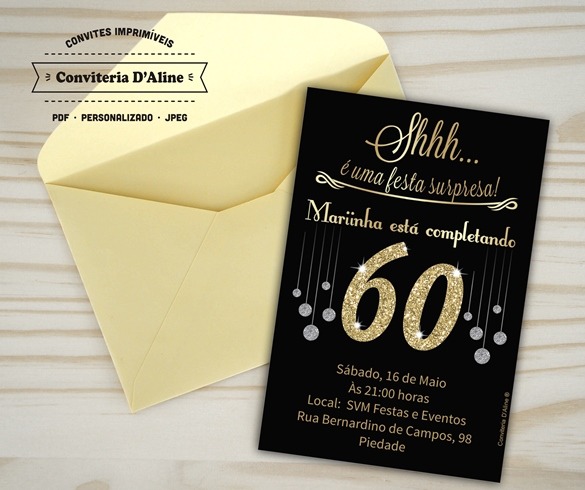 Convite Anos 60 Convite Anos 60