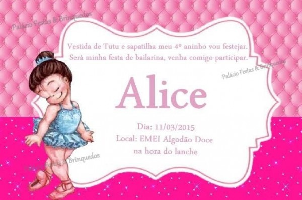Convite Bailarina No Elo7 Convite Bailarina No Elo7