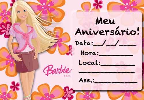 Convite De AniversÃrio Da Barbie Convite De AniversÃrio Da Barbie