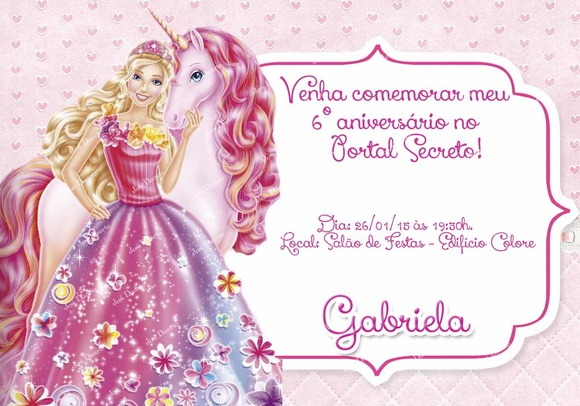 Painel Aniversário Barbie E O Portal Secreto Painel Aniversário Barbie E O Portal Secreto