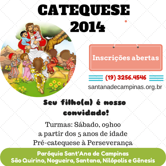 Inscrição Para Catequese E Crisma « Paróquia Sant'ana De Campinas Inscrição Para Catequese E Crisma « Paróquia Sant'ana De Campinas