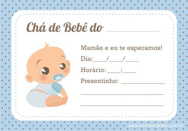 Convite De Chá De Bebê 50 Modelos Criativos Convite De Chá De Bebê 50 Modelos Criativos