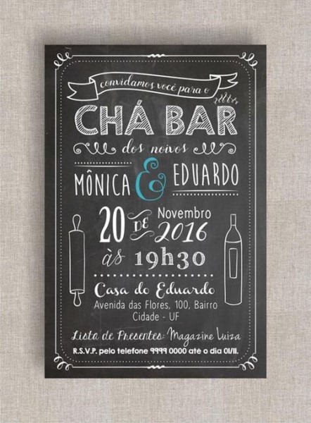 Convite Chá Bar â 10 Modelos Editáveis E Para Se Inspirar Convite Chá Bar â 10 Modelos Editáveis E Para Se Inspirar