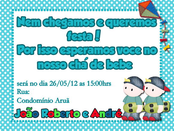 Convite Chá De Bebê Gemeos No Elo7 Convite Chá De Bebê Gemeos No Elo7