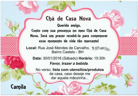 Convite Chá De Casa Nova 60 Inspirações & Modelos Para Imprimir Convite Chá De Casa Nova 60 Inspirações & Modelos Para Imprimir