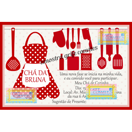 Arte Convite Chá De Cozinha Para Imprimir Arte Convite Chá De Cozinha Para Imprimir