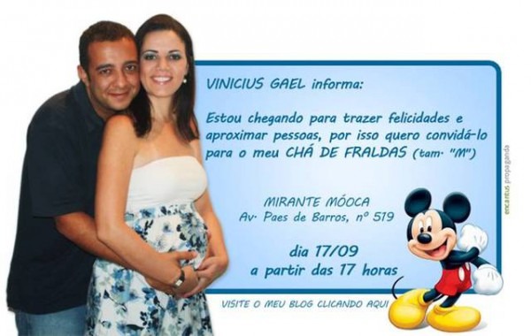 Convite Para Chà Fralda Avaré Convite Para Chà Fralda Avaré