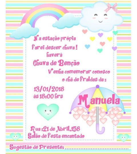Convite Chuva De Amor Convite Chuva De Amor