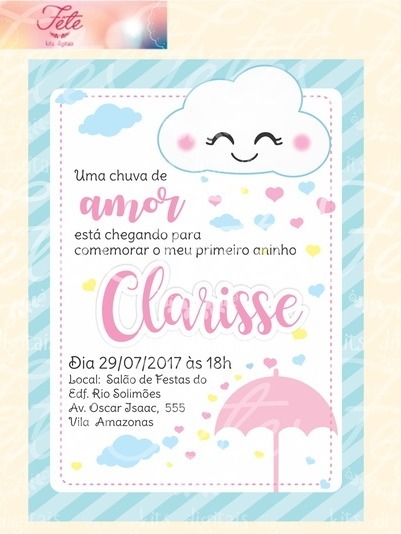 Convite Chuva De Amor Bênçãos Convite Chuva De Amor Bênçãos