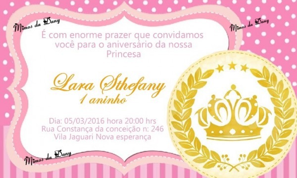 Convite Coroa No Elo7 Convite Coroa No Elo7