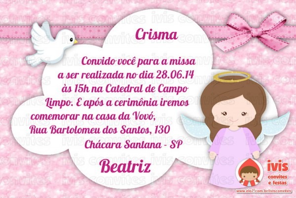 Convite Digital Crisma Ou 1ª Comunhão No Elo7 Convite Digital Crisma Ou 1ª Comunhão No Elo7