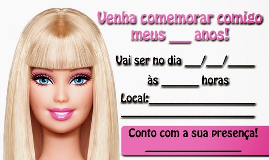 Convites Da Barbie Para Imprimir Convites Da Barbie Para Imprimir