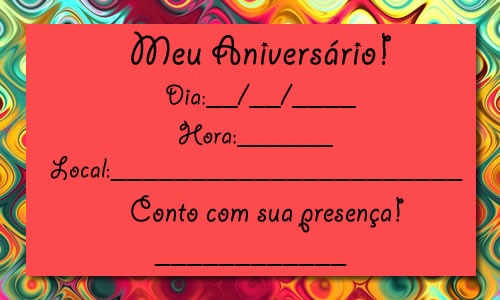 Convite De AniversÃ¡rio 11