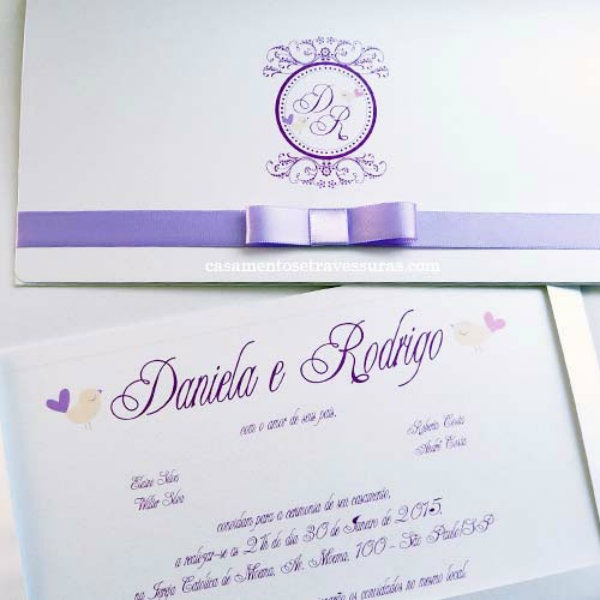 Casar Ã⦠» Arquivos » Convite De Casamento Roxo E Lilás Vários Casar Ã⦠» Arquivos » Convite De Casamento Roxo E Lilás Vários