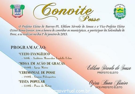 Barras Virtual » Exclusivo Convite Para A Posse Do Futuro Barras Virtual » Exclusivo Convite Para A Posse Do Futuro