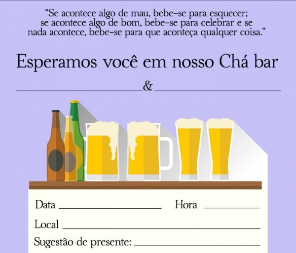 Convite Chá Bar â 10 Modelos Editáveis E Para Se Inspirar Convite Chá Bar â 10 Modelos Editáveis E Para Se Inspirar
