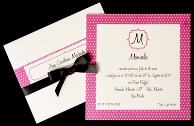 Modelo Debutante â Bolinhas 16Ã16 Com Luva « Fg Convites & Caligrafia Modelo Debutante â Bolinhas 16Ã16 Com Luva « Fg Convites & Caligrafia