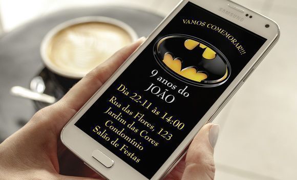 Convite Digital Batman Whatsapp Convite Digital Batman Whatsapp