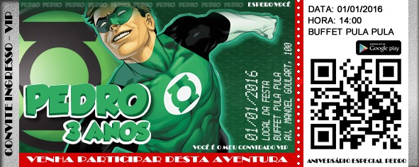 Convite Digital Lanterna Verde Convite Digital Lanterna Verde