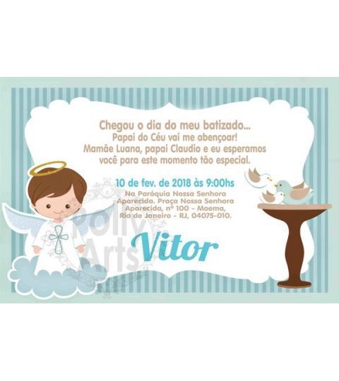 Menino Ou Menina Convite Digital Virtual Batizado Batismo Menino Ou Menina Convite Digital Virtual Batizado Batismo