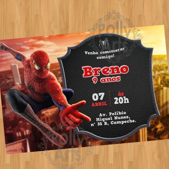 Convite Digital Virtual Homem Aranha Convite Digital Virtual Homem Aranha