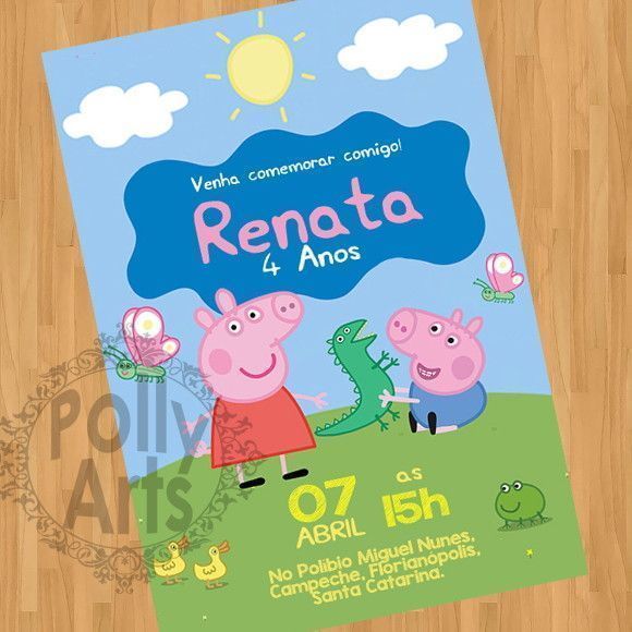 Convite Digital Virtual Pepa Peppa Pig George Pig Convite Digital Virtual Pepa Peppa Pig George Pig