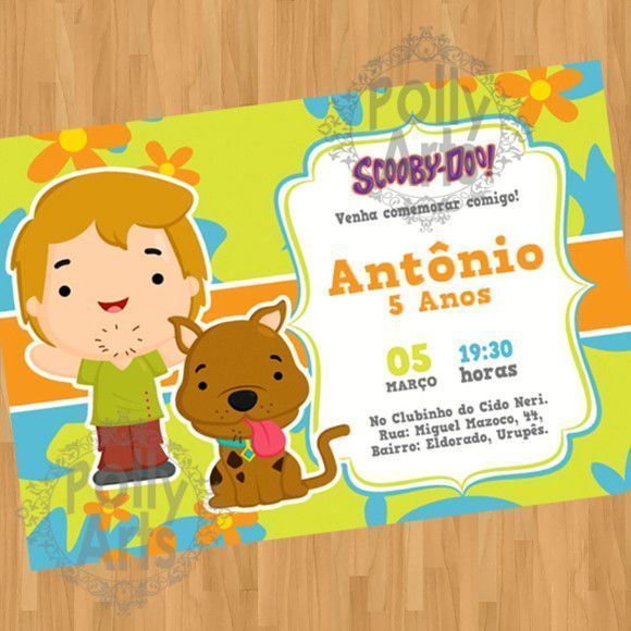 Convite Digital Virtual Scooby Doo Convite Digital Virtual Scooby Doo