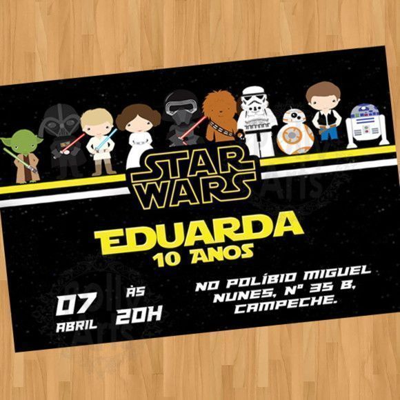 Convite Digital Virtual Star Wars Convite Digital Virtual Star Wars