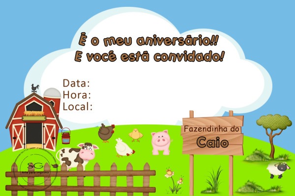 Convite Fazendinha 1 No Elo7 Convite Fazendinha 1 No Elo7