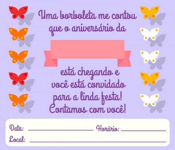 Convite Borboleta â 15 Modelos Delicados! â Modelos De Convite Convite Borboleta â 15 Modelos Delicados! â Modelos De Convite