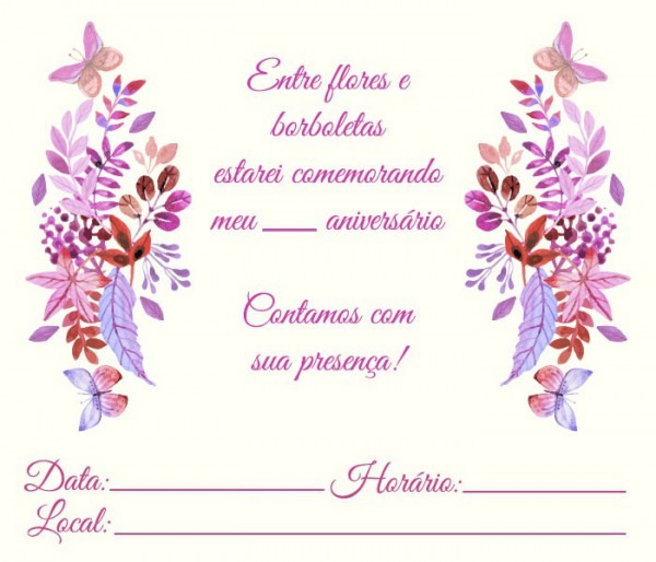 Convite Borboleta â 15 Modelos Delicados! â Modelos De Convite Convite Borboleta â 15 Modelos Delicados! â Modelos De Convite