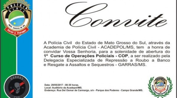 Convite Solenidade De Encerramento Do 1º Cop Garras Convite Solenidade De Encerramento Do 1º Cop Garras