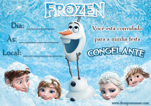 70 Convites Frozen Encantadores Para Você Imprimir & Fazer Agora! 70 Convites Frozen Encantadores Para Você Imprimir & Fazer Agora!