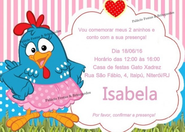 Convite Galinha Pintadinha De Saia No Elo7 Convite Galinha Pintadinha De Saia No Elo7