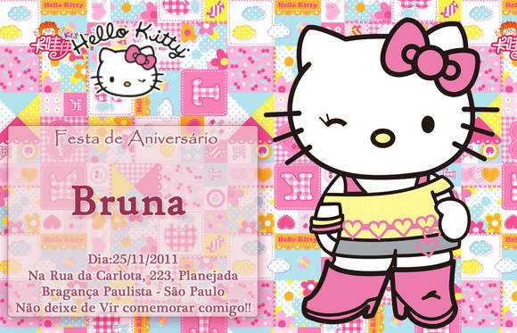 Convite Hello Kitty No Elo7 Convite Hello Kitty No Elo7