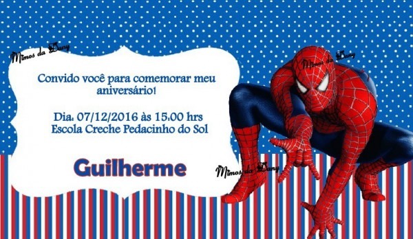 Convite Homem Aranha (arte Digital) Convite Homem Aranha (arte Digital)